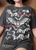 Bats Nocturnal Wildlife Gothic Nature Lover Comfort Colors® Tshirt, Vintage Animal Illustration Spooky Swarm Halloween Retro Y2K Tee