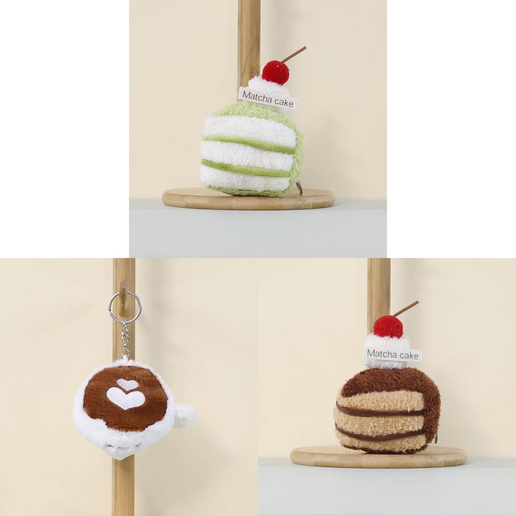Plush Cake Pendant Cute Dessert Toy For Bag Decoration Girl Gift
