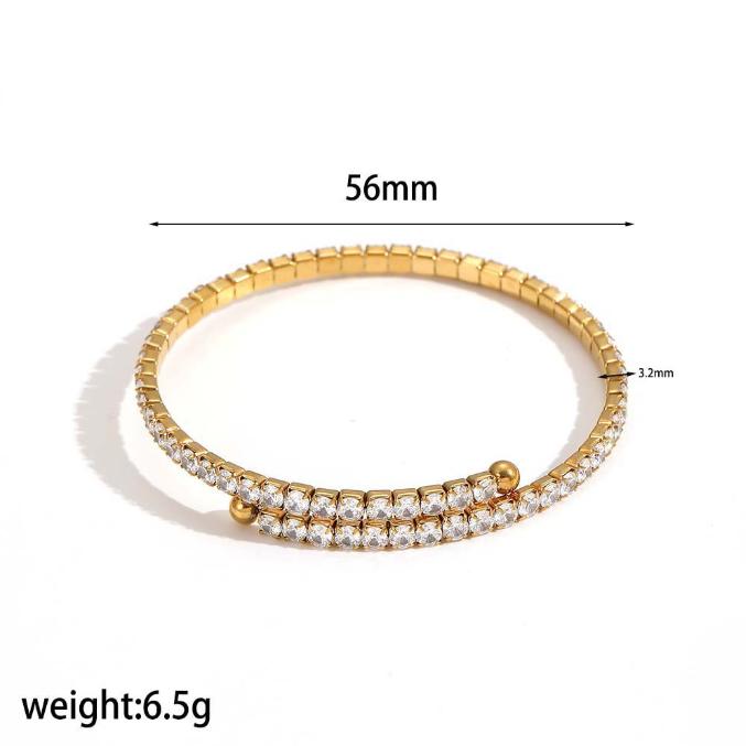Factory  of European and American Diamond studded Stainless Steel Bracelets for Women