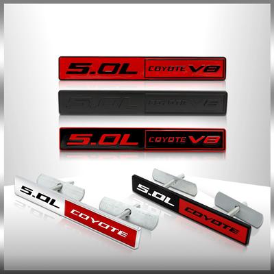 Metall Auto Styling 5.0L Coyote V8/5.0L Coyote Logo Auto Frontgrill Emblem Seitenkotflügel Heckemblem Aufkleber Dekor Auto Zubehör