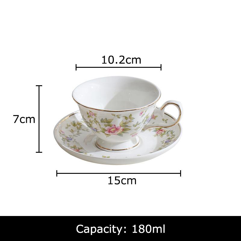 Gold-plated Classical Ceramic Cup&saucer Mugs Dining Table Coffee Mug Milk Cups Afternoon Tea Teacup Fruits Juice Container