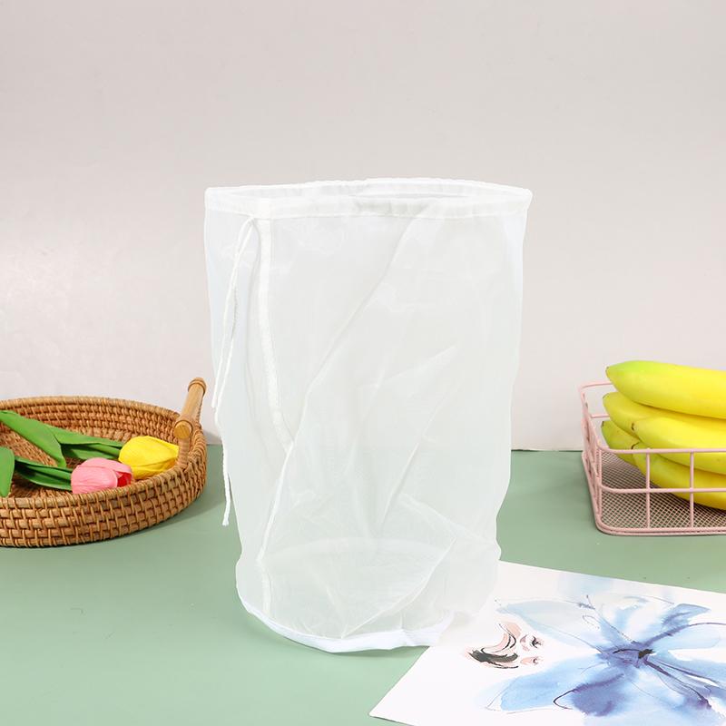 2 Sizes 100 Mesh Beer Nylon Strainer Filter Bag Reusable Mesh Net Strain For Milk Hops Tea Brewing Home Wine Making Bar Tool