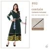 Medieval Renaissance Princess Dress Costume Green Polyester Adult Sizes S-XXL