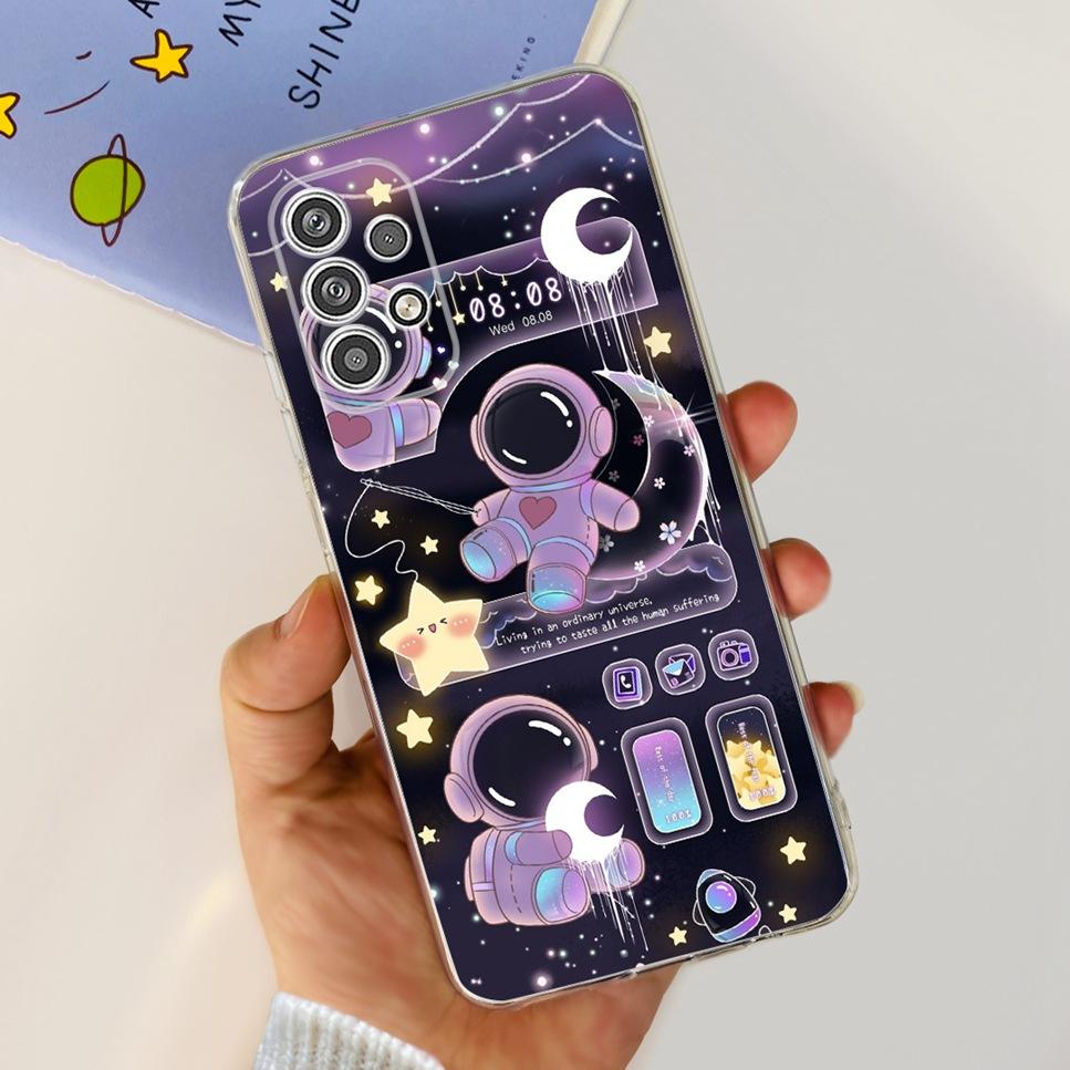 Für Samsung Galaxy A23 5G A23 4G Hülle Cartoon Astronaut Katze Weiche Silikon TPU Abdeckung Für Samsung A23 a23 6.6" Stoßstange Handyhülle