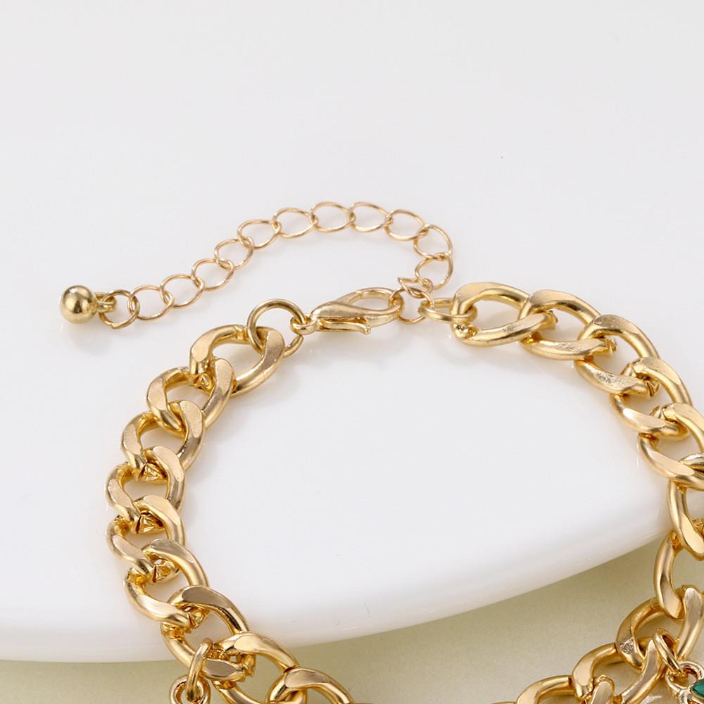 Design Cherry Elegant Pendant Necklace And Bracelet Set With Modern Alluring Alloy Finish