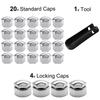 24 STUKS 17mm Voertuig Chrome Wielmoer Bouten Hoofd Covers Caps Beschermende Exterieur Decoratie Wielnaaf Onderdelen Guard auto Accessoires