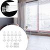 12/24Pcs Blinds Bottom Hold Down Brackets Clear Rails Holders Clips for Home Decors Use Window Curtain Accessories