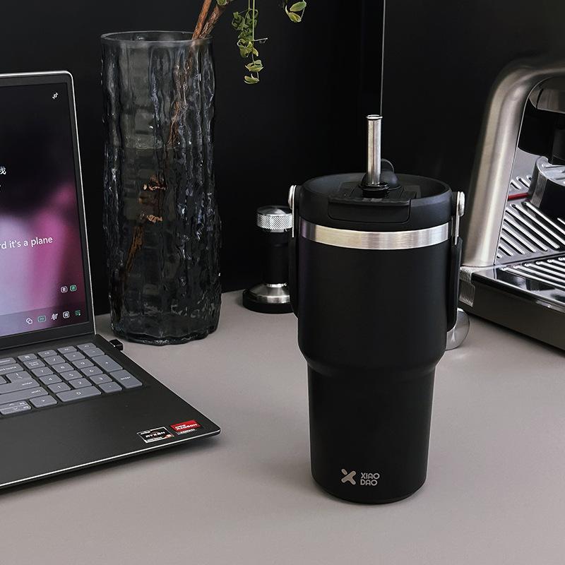 Thermal Cup with Large Capacity, Straw, High Appearance Quality, New Style for Both Men and Women, 2025 Model 600ml