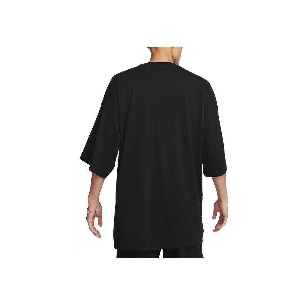 Nike Sportswear Letter Print Pattern Loose Fit Round Neck Short Sleeve T-Shirt Men Tops Black FJ1089-010