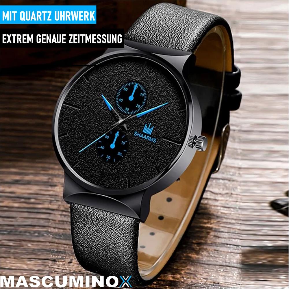 MASCUMINOX Armbanduhr Armband Set Herren Elegant Luxus Business Uhr Geschenk