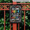 2D Flat, 1pc "So Long Pre-K Look Out Kindergarten" Aluminium Sign - 8"x12" Colorful Pre-K Graduation Decor, Pencil & Star Wall Art, Perfect for Pre-K