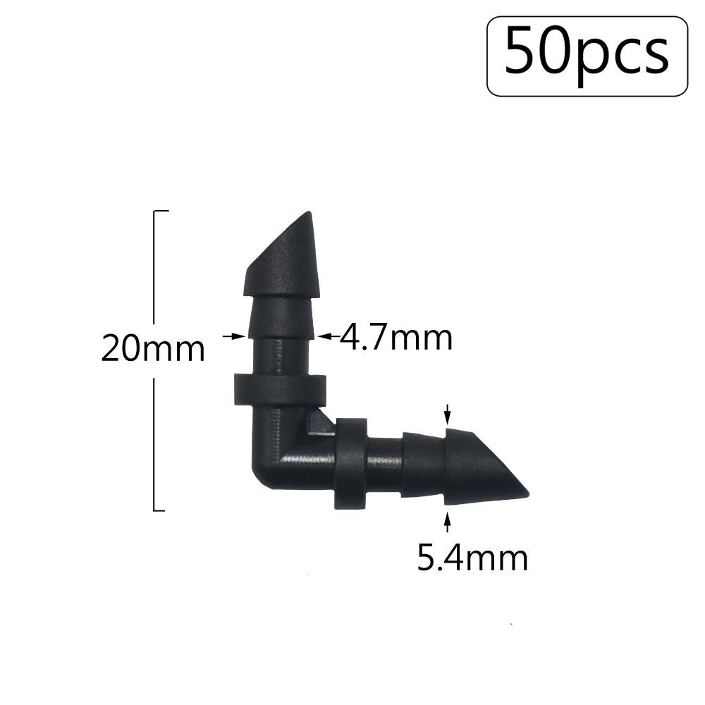 50pcs 3/5 4/7mm Garden Hose Barbed Connectors Tee Elbow Cross End Plug Fitting Coupling Drip Irrigation System Watering