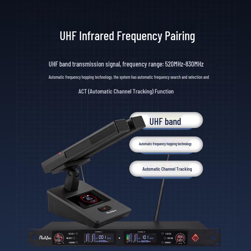 Runpu RP-SU29FS UHF Wireless Desktop Gooseneck Microphone System (CN version)