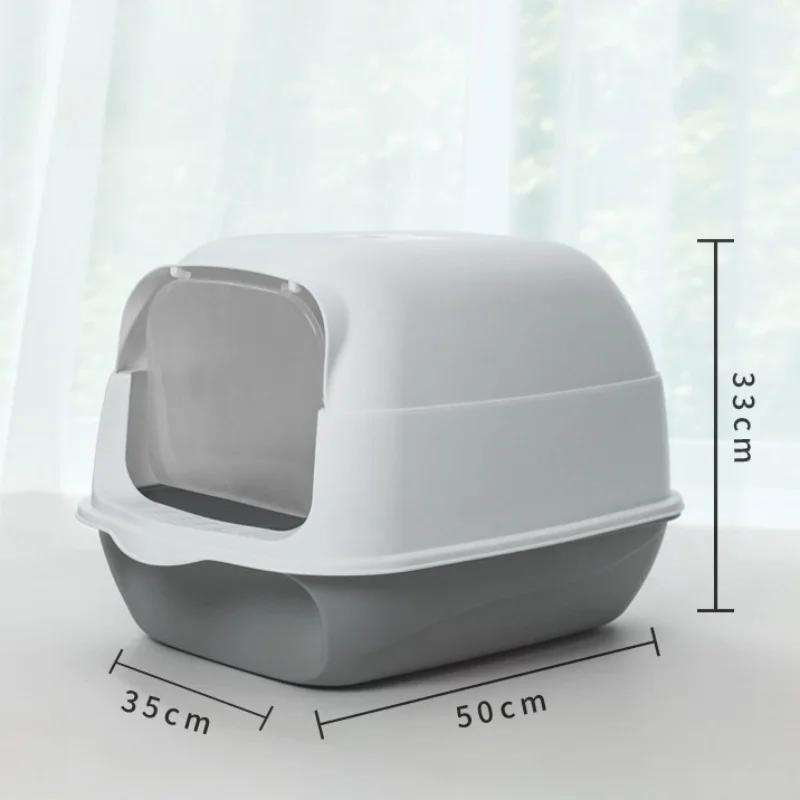 Large Capacity Cat Litter Box Pet Sandbox for Cat Anti-Splash Cats Toilet Kitty Sandbox Kitten Tray Bedpan Cleaning Cat Supplies