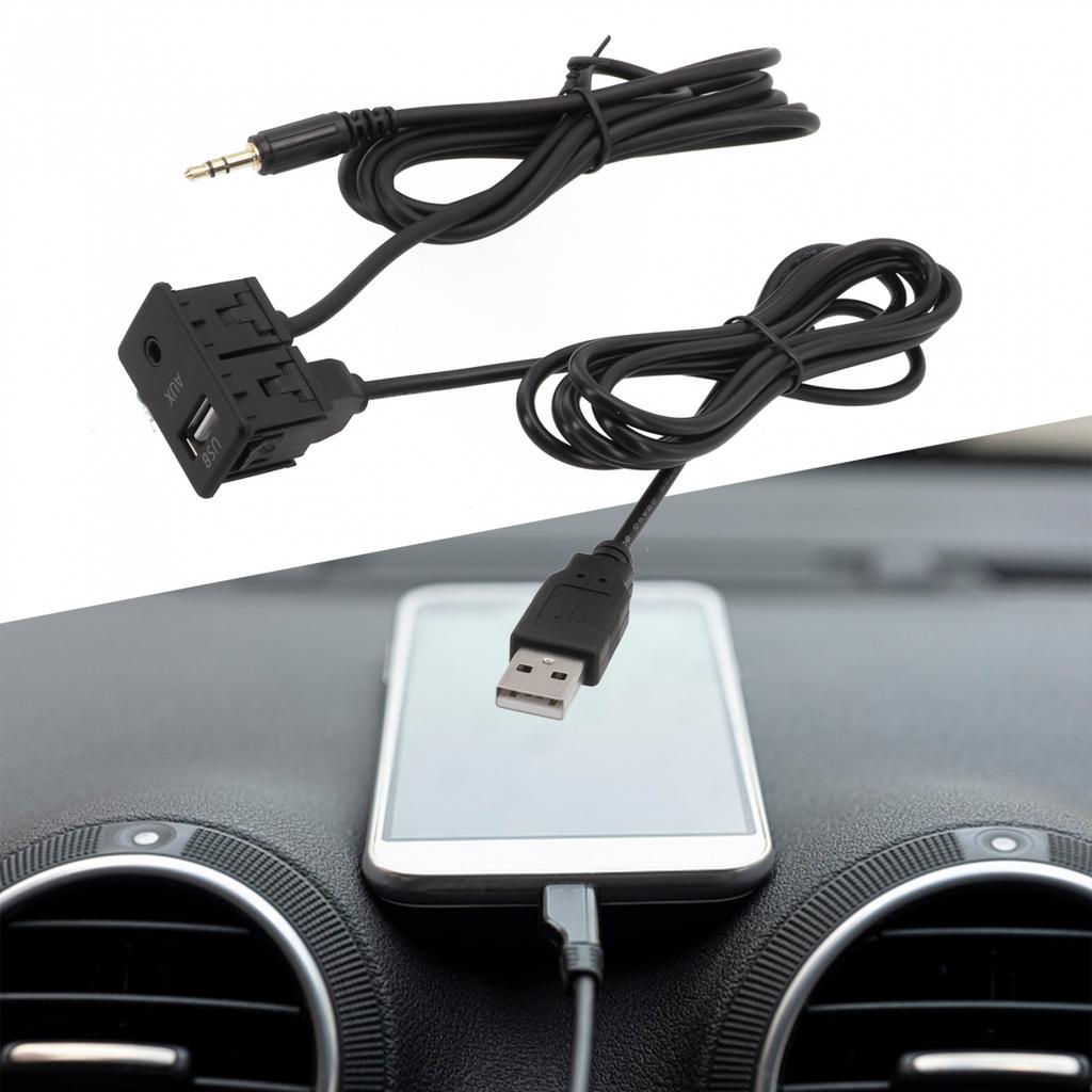 1pc Car AUX USB Male Dash Flush Mount Mounting Adapter Suitable For Toyota New