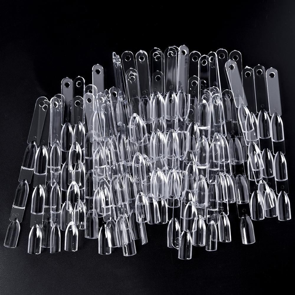 KADS 150 Tips Fan-shaped Color Chart Nail Art Display Black False Acrylic Fake Tips For Gel Polish