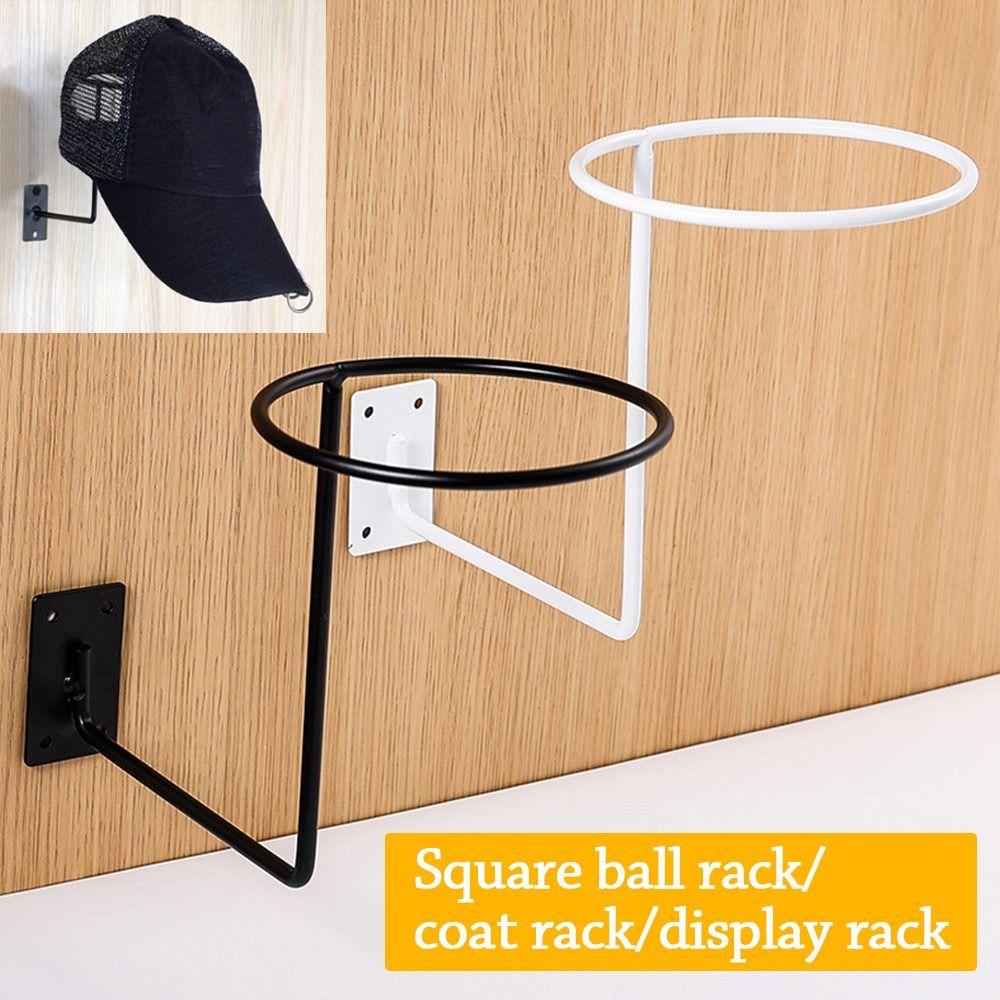 Wall-Mounted Helmet Hanger Display Rack Stand Organizer Black White Helmet Bracket Pegboard Hook Accessories Metal