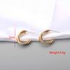Gold Metal Dangle Earrings Punk Personality C-shaped Women Drop Earrings Hollow Geometric Statement Fashion Ear Jewelry