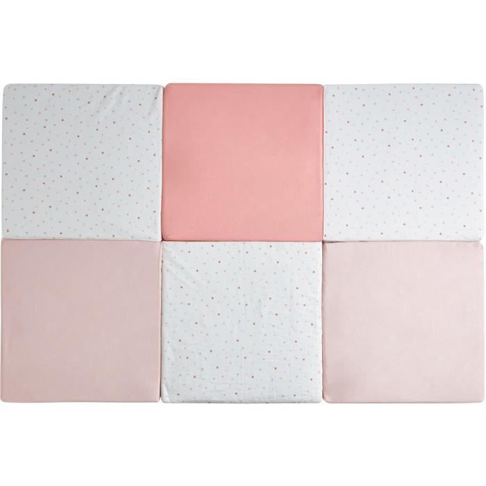 Maxi Spielmatte Malin TINEO MON CoeUR 5-in-1 - Multifunktionale, mitwachsende Matte - 120x180x5 cm