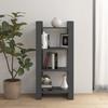 Bookcase/Room Divider Grey 60x35x125 Cm Solid Wood