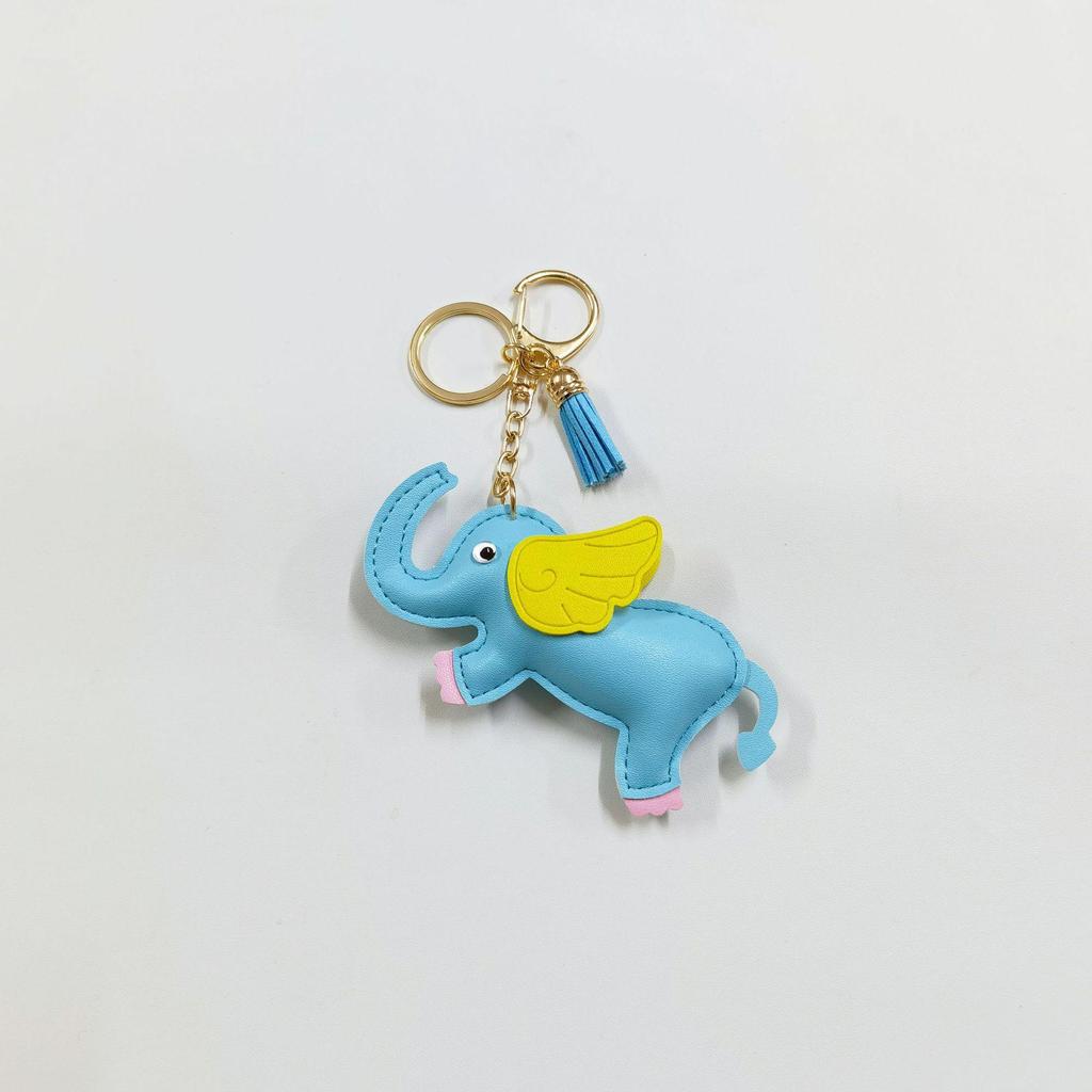 Kreativer niedlicher fliegender Elefant Schlüsselanhänger & Lederanhänger für Auto, Tasche oder Rucksack