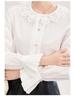Anti-Wrinkle French Style Lace-Embroidered White Cotton Shirt
