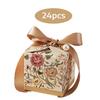 24/12pcs, Deluxe Flower Candy Box, Wedding Candy Box, 2.75x2.75in, Chocolate, Engagement, Party, Party, Christmas Halloween