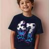 Soccer T-Shirt, Spring/Summer Comfortable Casual Crew Neck, Breathable, Casual Style, Crew Neck, Perfect for Kids, Printed Pattern