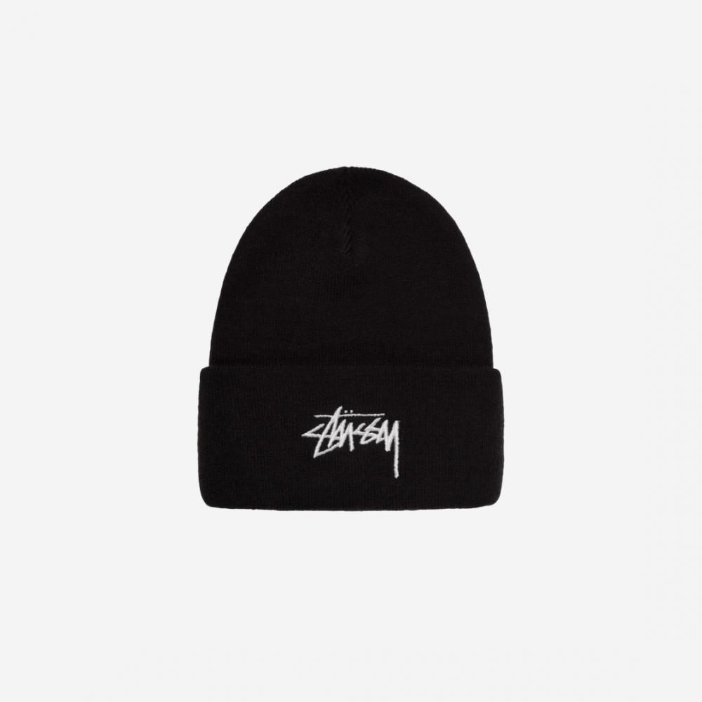 

Черная шапка-бини с манжетами из коллаборации с Stussy
