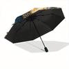 1pc Peacock Feather Mandala Automatic Open/close Folding Umbrella, Compact Portable Travel Umbrella, Perfect Birthday/Christmas, Cute Umbrel
