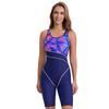 Women's Conservatively Color Block Swimsuit Slimming Sports Sleeveless Swimsuit