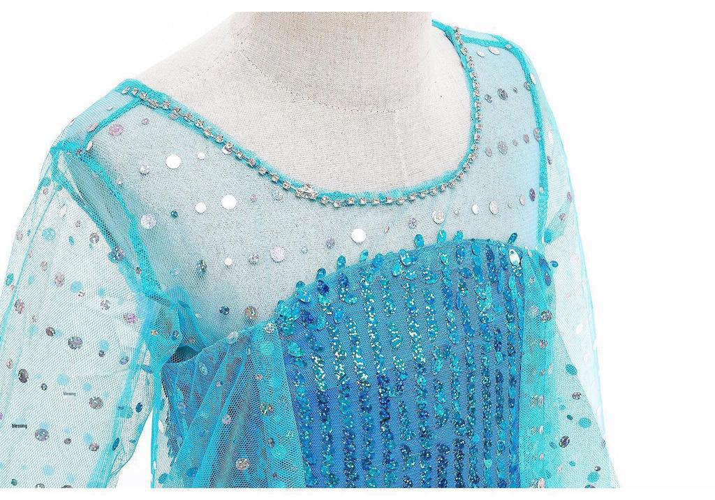 WISH Halloween Children's Elsa Frozen Princess Dress Skirt