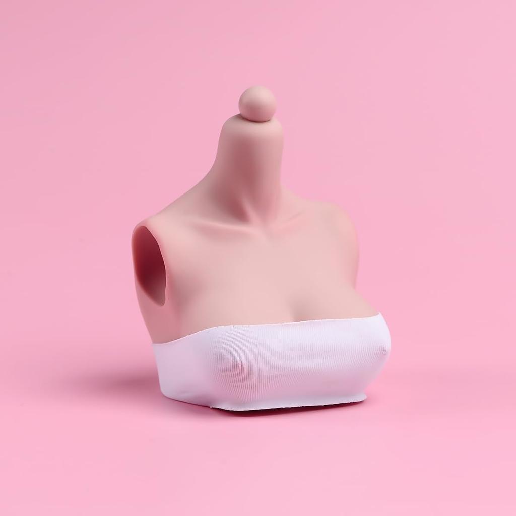 16 Scale Female Chest Replacement Parts Prop for 12-inch Action Figure Body, 16 Scale Female Action Figure Large Chest Decorative Accessory (White