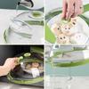 Microwave Splatter Cover with Water Steamer And Handle Tall Dome Food Cover Keeps Food Moist Saves Time And Energy Easy Clean Splash Guard for