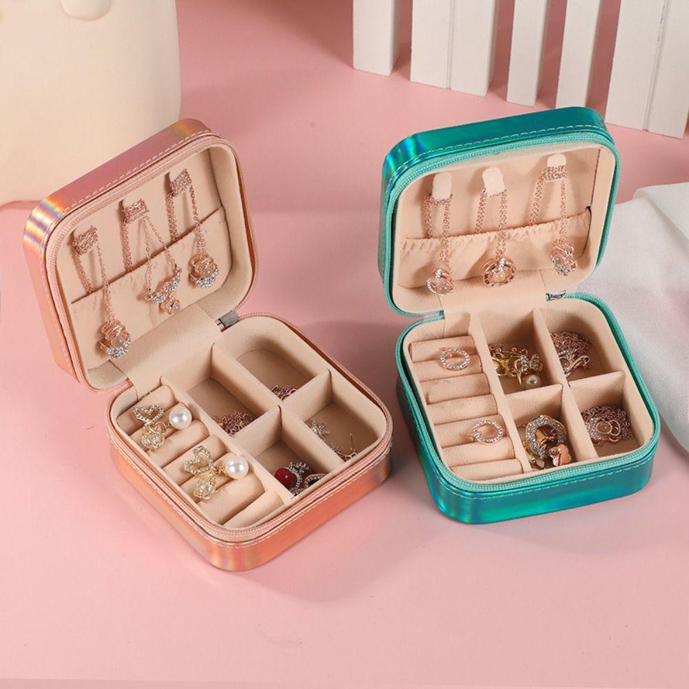 Large Capacity Jewelry Packing Bag PU Leather Mini Jewelry Display Box Outdoors