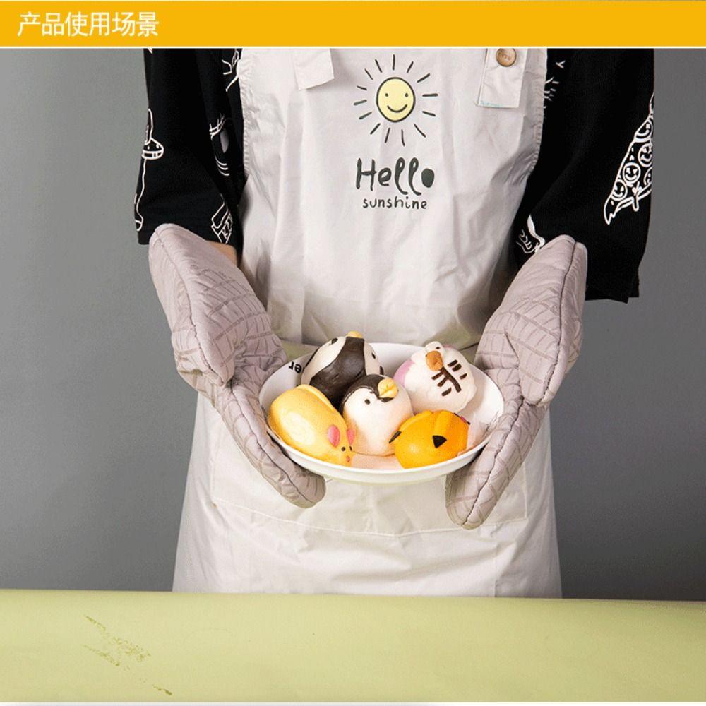 Anti-Scalding Baking Gloves Non-Slip Insulation Gloves Cake Oven Mitts