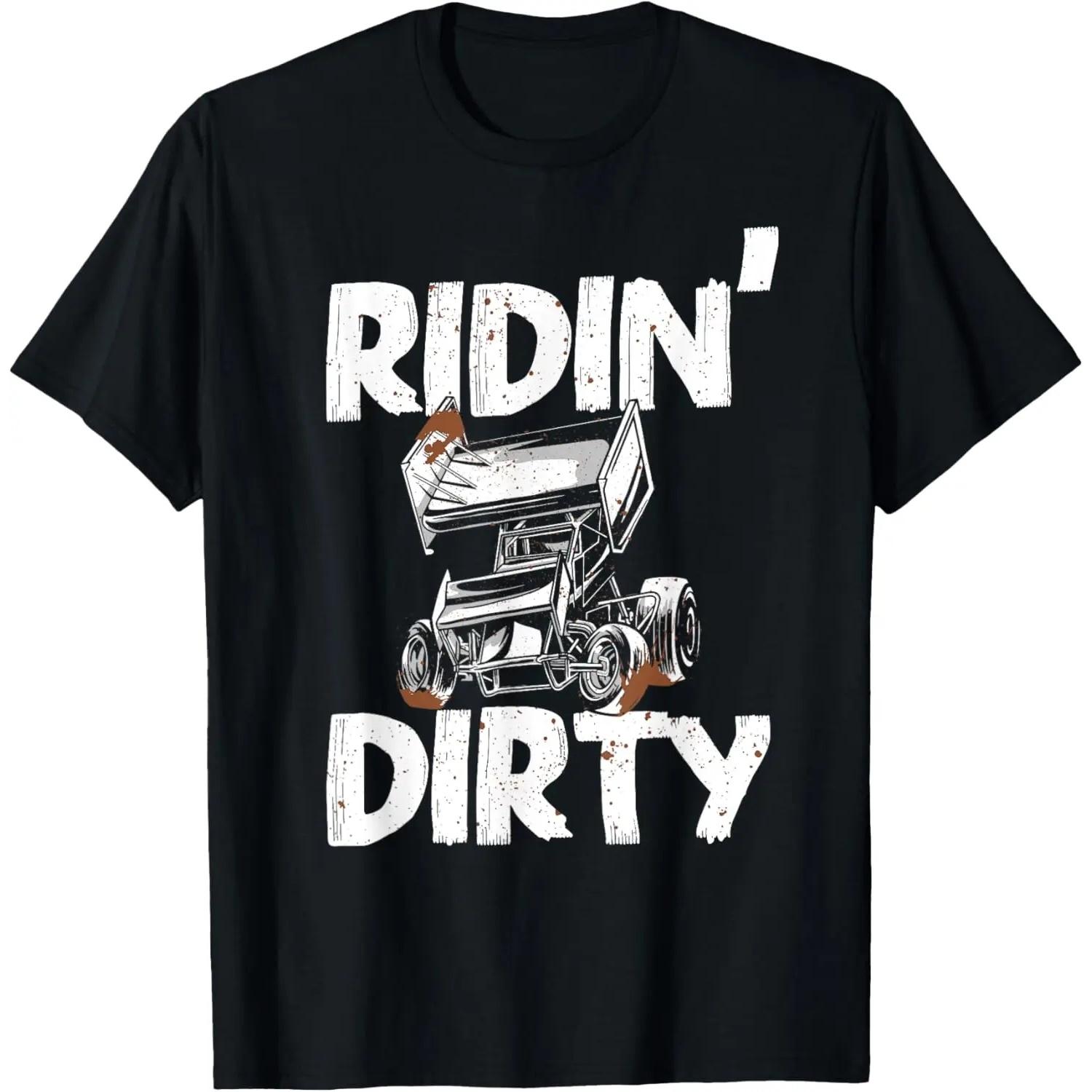 

Dirt track sprint car racing T-Shirt XXXXXL чорний