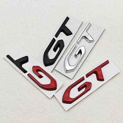 3D Metal GT Logo Badge Car Rear Trunk Sticker Emblem For Peugeot 308 407 106 205 206 208 108 406 408 306 Accessories
