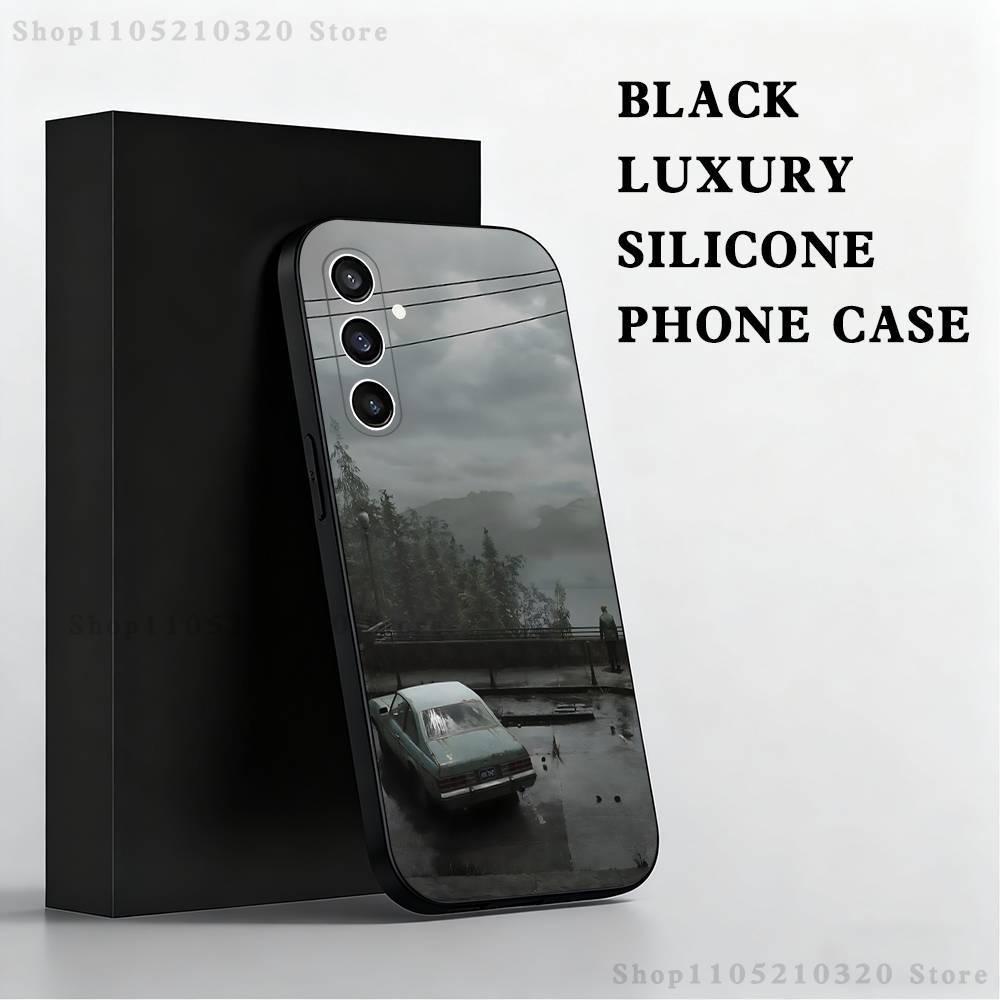 Silent Hill 2 Videogame Phone Case For Samsung S25,S24 Ultra,S20,S30 plus,S22 plus,S23,S30 Ultra 5G Silicone Black Shell