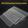 304 Edelstahl Rechteck Quadrat BBQ Netz Gitter Grill Antihaft Backmatte Outdoor Grillteil Roste Heißluftfritteuse Gitter Kochen