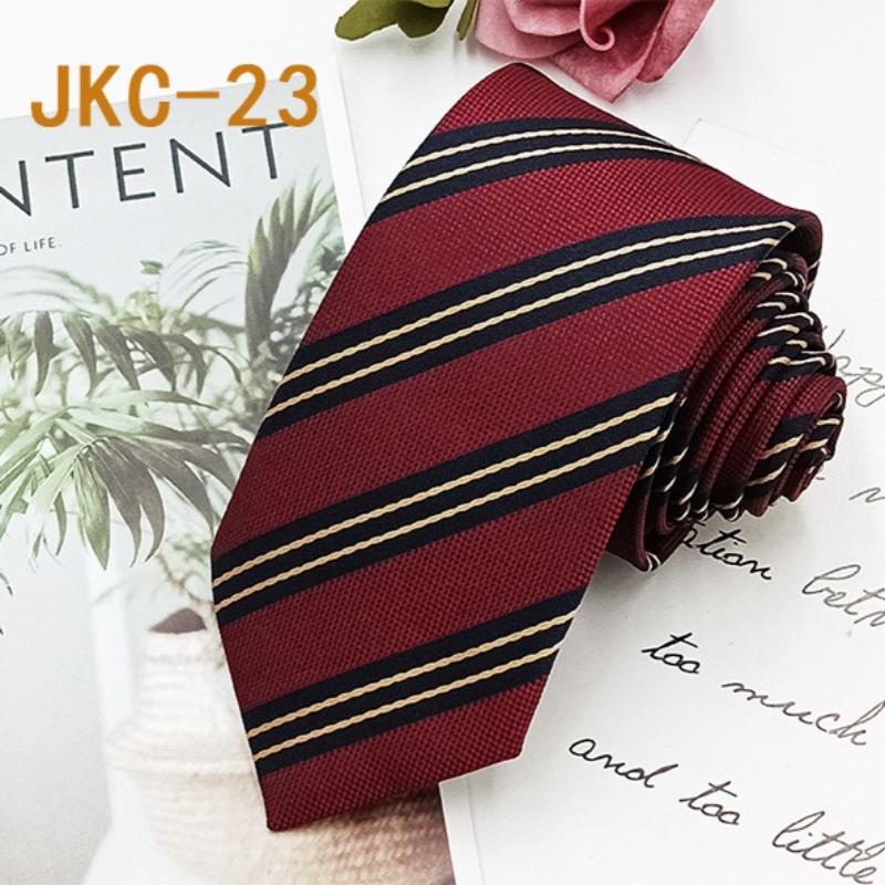 

Шкільна краватка JK для чоловіків і жінок, 7 см, ручна робота, модна та повсякденна, жакардова в смужку, універсальний аксесуар.