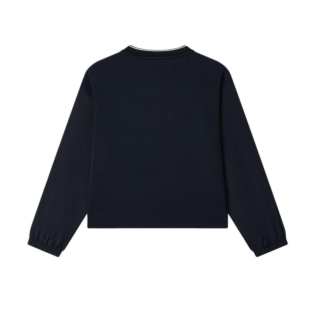 Fila Emerald Fashion Casual Pullover Long Sleeve Sweatshirt Women Sweatshirt Midnight-Blue F11W524201F-NV