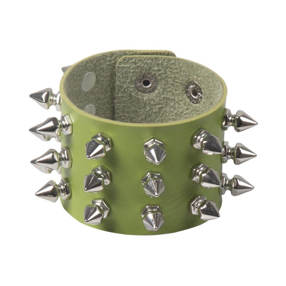 Punk Pu ādas radzēm aproce Gothic Cuff rokassprādze unisex melna aproce