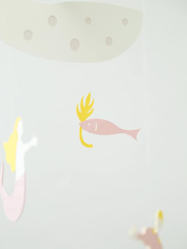 Mobile "The Little Mermaid" Baby Gift for Girls, W30cm x H50cm, Made in Japan