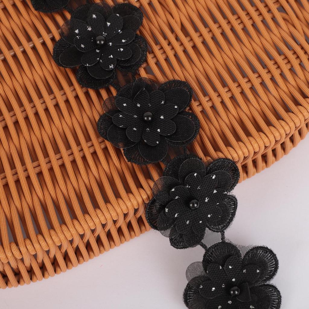 Three-Dimensional Small Flower Embroidery Organza Lace Accessories