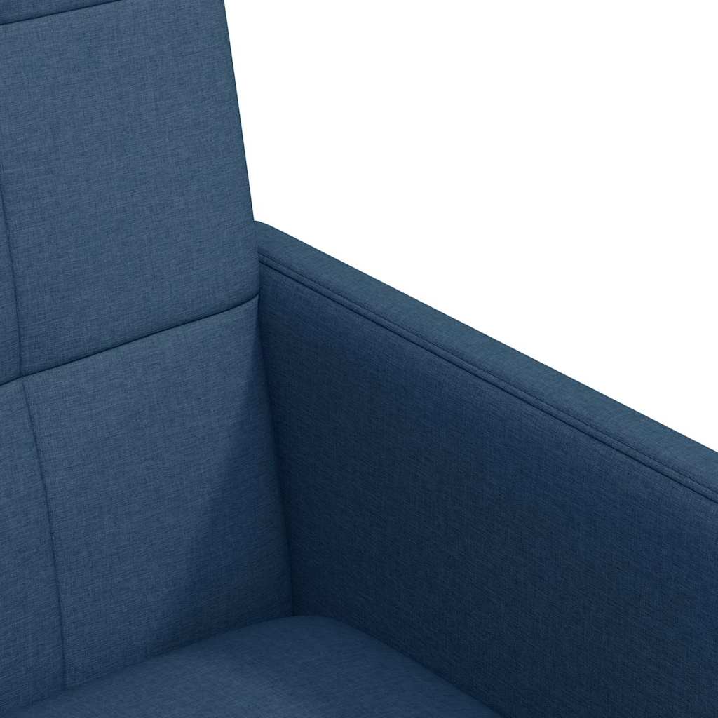 Dining Chairs with Casters 2 pcs Blue 58 x 65 x 94 cm Fabric