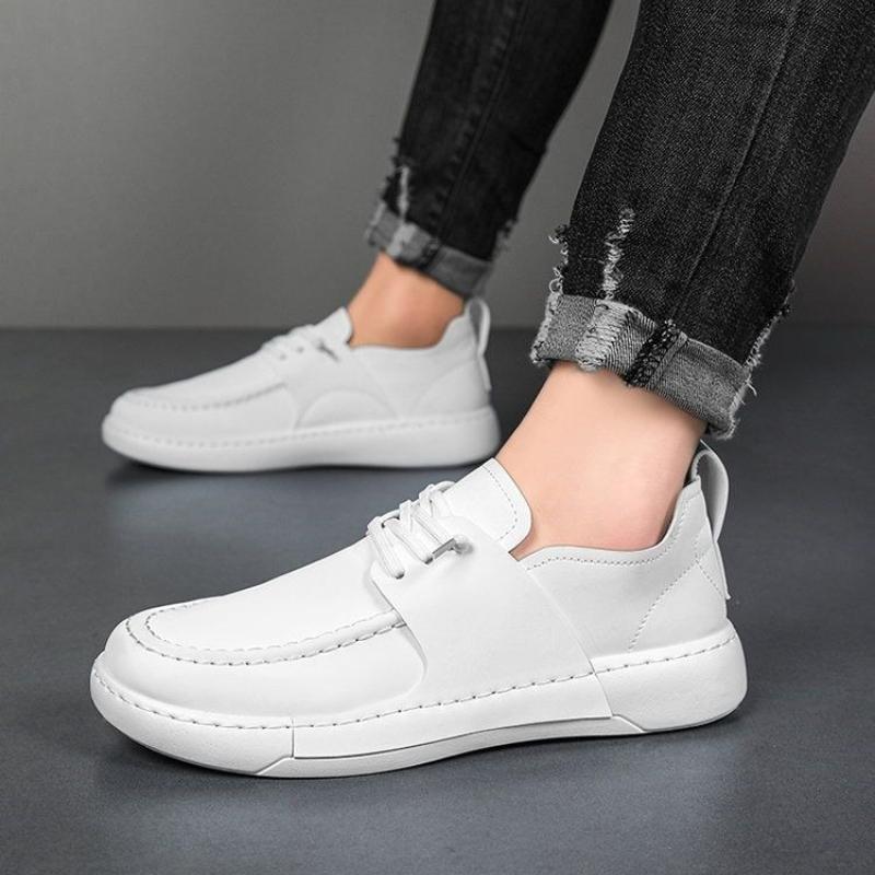Round Toe Lace Up Loafers Soft Leather Shoes for Men Summer Sale Designer Adults Classic Original Social On Pu Man Casual Shoe