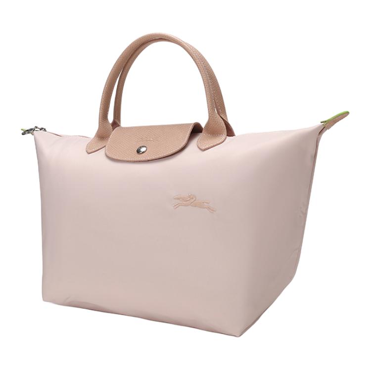 Longchamp Le Pliage Green 30 Eco-Friendly Zipper Closure Canvas Dumpling Tote Bag Medium Women Tote Bags Sakura-Pink 1623919P64
