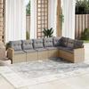 VidaXL Garden Lounge Set with Cushions 7 Pcs, Patio Sofas, Patio Furniture Set, Outdoor Furniture, Beige 3258433