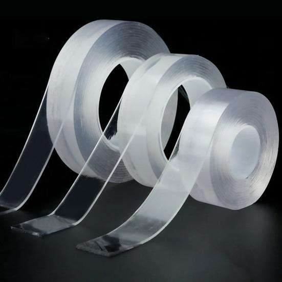 PET 30mm Double Sided Transparent No Trace Adhesive Reusable Waterproof Tape